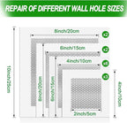 Drywall Repair Kit, 13 Piece Aluminum Wall Repair Patch Kit, 2/4/6/8 inch Aluminum Drywall Patch, Quick Fix Plaster