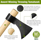 Throwing Axe - Win Your Next Viking Throwing Tomahawk Competition! 19" Hand Forged Hatchet from High Carbon Steel, NMLRA Approved, 100% Guaranteed from Defects