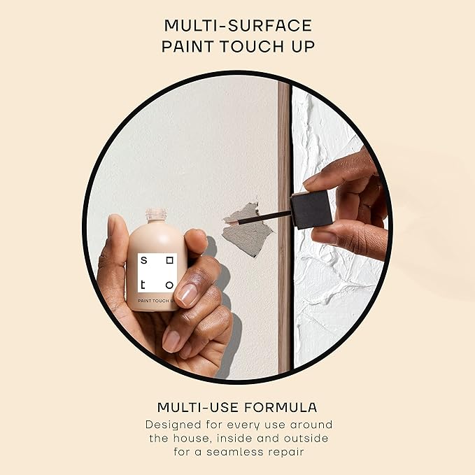 soto Paint Touch Up, Set of 3, 1.5oz Multi-Surface, Matte Finish (Off-Whites) - White Scratch Repair for Furniture, Walls, Cabinets, Trim, Doors, Indoor/Outdoor