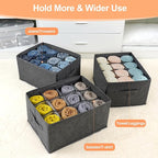 EASEVE Closet Organizers and Storage Bins for Clothes - 12 Cell Drawers Organizer Grid Storage Box for Jeans Pants Sweater Towel T-shirts, Wardrobe Shelf Dividers Closets Organization (1 Pcs)