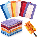 Zubebe 12 Pcs Duster Refill Reusable Fleece Duster Refills Feather Flat Dusters Multi Surface Washable Cleaning Pads Tools for Home, Blinds, Car, Pet, Furniture, Fans (Colorful)