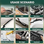 Crevice Cleaning Brush Set – 3Pcs Hard Bristle Cleaning Tools for Grout, Tile Floors, Gaps & Narrow Spaces – Small Grout Scrub Brush for Cleaning Bathroom, Shower, Window Tracks, Kitchen