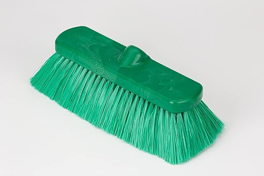 SPARTA 41278EC09 Flo-Thru Plastic Wall Scrub Brush, Equipment Brush With Soft Nylex Bristles For Industrial Kitchens, Hospitals, Commercial Cleaning, 4 Inches, Green