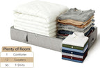 TidyCorner 2-Pack Under Bed Storage Containers, 8 Inches Tall Underbed Clothes Storage Organizer Bin with Sturdy Sidewalls/Bottom, Under the Bed Storage Bags 2 Storage Bins, Light Grey
