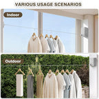 Retractable Clothesline, Retractable Clothesline Outdoor, Stainless Steel Travel Clothesline, Not Sagging, Suitable for Balconies, Courtyards, Laundry Rooms, RVs, Yachts, etc
