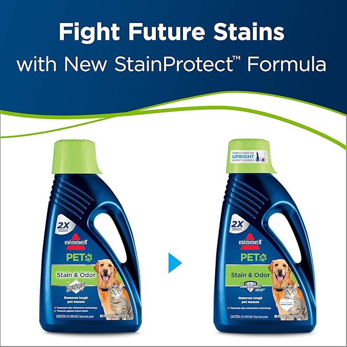 Bissell 2X Pet Stain & Odor Full Size Machine Formula,60 ounces,99K52,(Pack of 2)