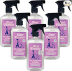 Aunt Fannie's Toy and Highchair Cleaner, Hypoallergenic, Multi-Purpose Spray Powered by Vinegar for Toys, High Chairs, Car Seats, Swings, Counters, and Other Hard Surfaces Fragrance Free, Pack of 6