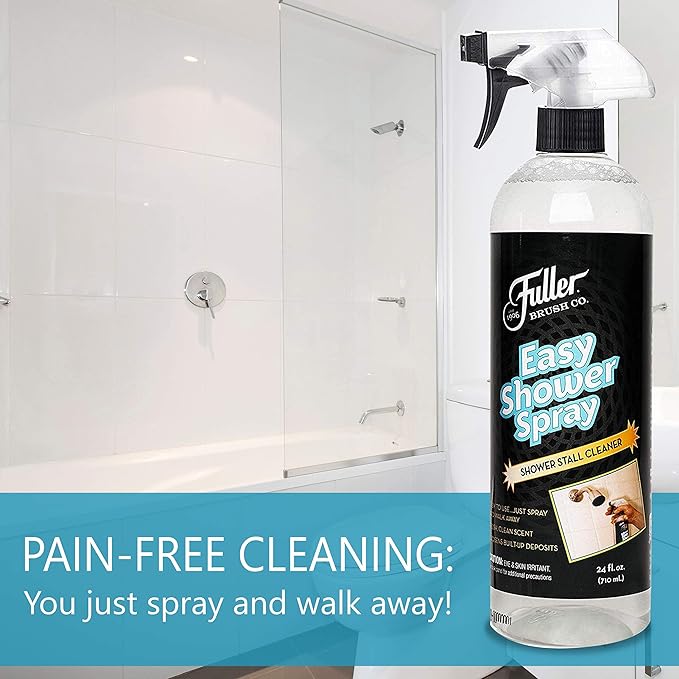 Fuller Brush Easy Shower Spray - No Scrub Shower Cleaner - Multi Surface Formula Keeps Surfaces Clean From Dirt, Soap Scum and Hard Water Stain Build Up Perfect for Shower Floors Walls (Pack of 6)