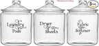 Red - Laundry Room Vinyl Decal Set - Laundry Pods - Fabric Softener - Dryer Sheets - V2