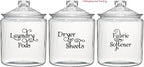 Light Brown - Laundry Room Vinyl Decal Set - Laundry Pods - Fabric Softener - Dryer Sheets - V2