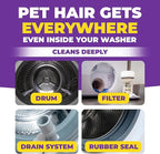 ECO LIVING SOLUTIONS Washing Machine Cleaner Tablets for Pet Owners, 36 Pack, Front&Top Load Washer Deep Cleaning, HE & Septic Tank Safe, Remove Pet Hair, Eliminates Smells, Prevents Dander Build-up
