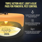 ASPECTEK Sticky Dome™ Flea Trap, Odorless Glue Trap with 2 Sticky Discs, Effective Bed Bug Killer and Flea and Tick Treatment, Indoor Insect Trap for Bugs, 2 Packs in Orange and Dark Gray