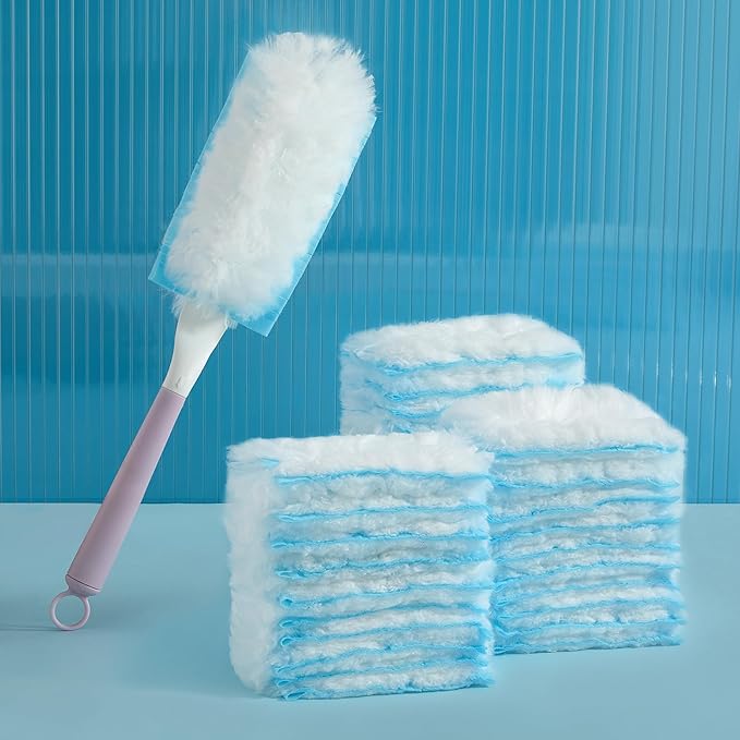 JOYMOOP Disposable Dusters for Cleaning, Heavy Duty Refills, Multi-Surface Dusting Brush for Pet Hair and Home Cleaning - Yellow