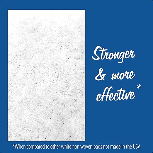 10 Pack of 6 x 9 White Non Scratch Non-Woven Pads for Buffing Cleaning Polishing and Multi Purpose Use in Your Home Workshop or DIY Garage Shop