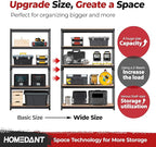 HOMEDANT 5 Tier Laminated Boltless Heavy Duty Garage Storage Adjustable Wide Size Metal Shelving Unit Utility Rack Shelves Organization Shelf Shed Warehouse 47.7" W x 24.1" D x 71.3" H 10Pack