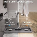 Compact Floor Mop and Bucket - Flat Mop and Bucket with Wringer Set Hands Free | Wet Dry Mop for Apartment, Tiny Home, RV, Windows, Wall (Compact Mop Bucket System Set (4 Pads))