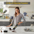 Cros 4-in-1 Mini Cordless Vacuum Cleaner, 21kPa Powerful Suction, Portable Handheld Vacuum for Car & Home, Type-C Rechargeable, Compact & Lightweight