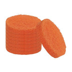 uxcell 8Pcs Scrubber Scouring Pad, 2 Inch 2000 Grits Drill Power Brush Hoop and Loop Scrub Pads Discs Polishing Pad for Household Furniture Automotive Cleaning, Orange