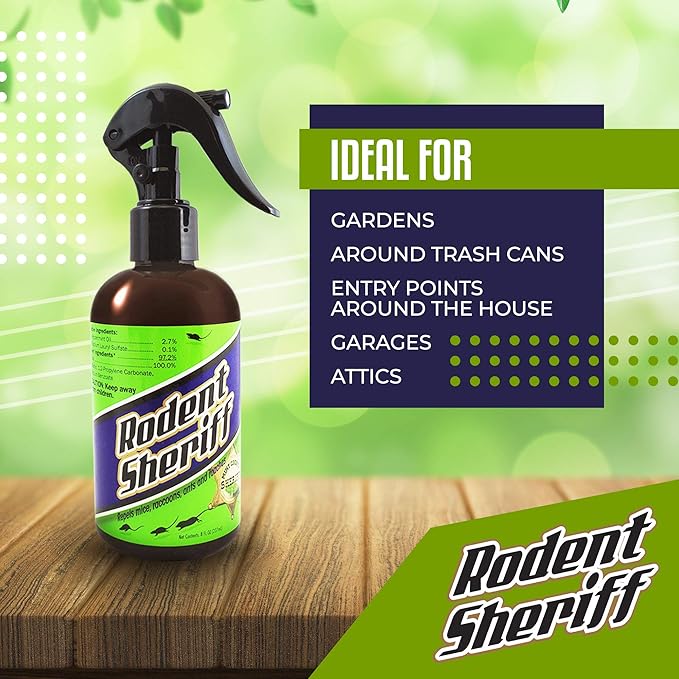 Peppermint Oil Repellent Spray Fast Acting Pest Control | Repels Mice, Racoons, Ants, and More