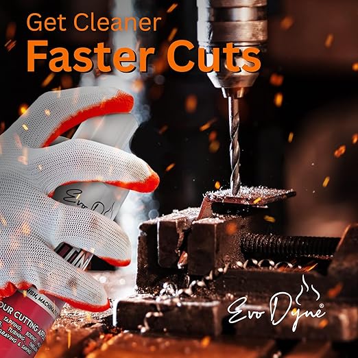 Cutting Oil, Cutting Fluid 8-OZ, Made in The USA | Cutting Oil for Drilling, Tapping, Milling | Professional Grade Fluid - Safe on Metal & Glass by Evo Dyne