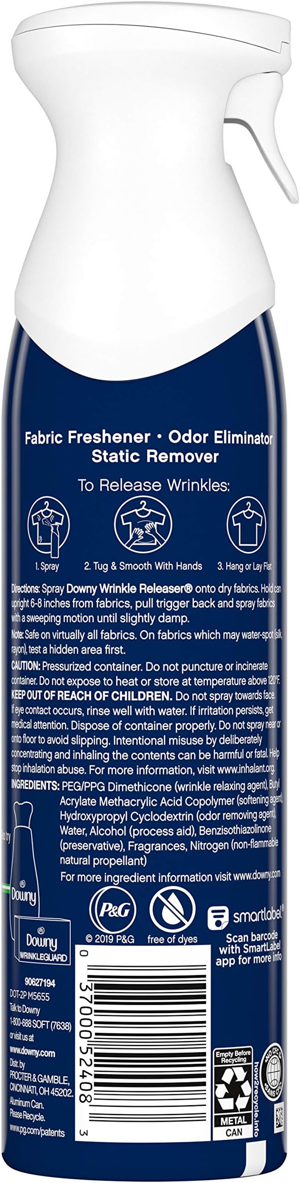 Downy WrinkleGuard Wrinkle Releaser Fabric Spray, Fresh, 9.7 oz