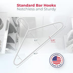 Neaties Plastic Hangers 15 Pack – Made in The USA – 6lb Capacity Standard Clothes Hangers with Strap Hooks for Dresses, Lingerie, Shirts, Pants, and Jackets – Pink