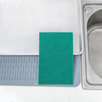 Restaurantware-RW Clean 9 Inch x 6 Inch Scouring Pads, 10 No-Scratch Green Scrub Pads - Heavy-Duty, No-Abrasive, Green Polyester Scrub Pads For Cleaning, For Scraping, Cleaning, Or Scrubbing,