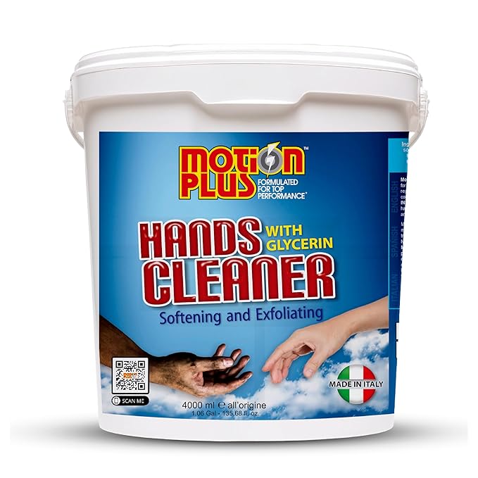 Motion Plus Heavy Duty Hand Cleaner – Industrial Grease Remover, Oil and Automotive Fluids Degreaser, Mechanics Soap with Glycerin, Exfoliating Hand Soap for Garage, Workshop, & Working Hands, 4000ml