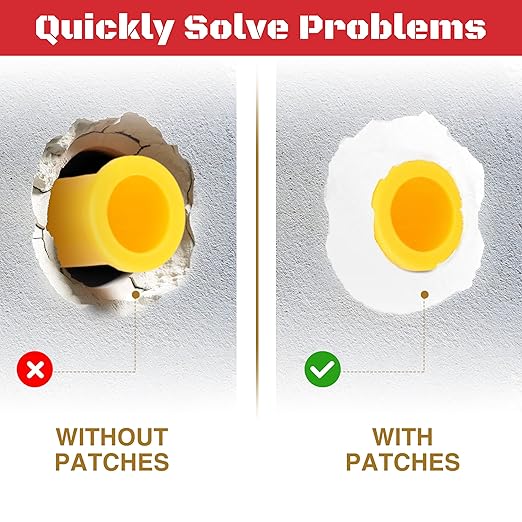 Drywall Anchor Repair Kit,Loose Wall Anchor Fix Patches,Ideal for Drywall and Masonry,Only Wet Can Fix Wall Hole Fast,20 Patches with Anchors and Screws Included.