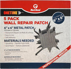 Red Devil 1212 6" x 6" ONETIME Wall Repair Patch, 5 Pack