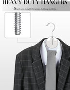 HOUSE DAY Plastic Hangers 50 Pack, Plastic Clothes Hangers Non Slip with Rubber Grip, Heavy Duty Coat Hanger with 360º Swivel Hook, Ultra Thin Hanger Space Saving Closet Organizer - White and Black