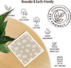 Swedish Dishcloths for Kitchen, 5 Pack Reusable Paper Towels Washable, Super Absorbent Swedish Dish Cloths, Non-Scratch, Biodegradable
