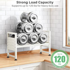 Microwave Stand, 2-Tier Expandable(17.4"-27.4") Microwave Oven Rack, Heavy Duty Adjustable Shelf with 9 hooks, Kitchen Organizer Storage Shelves for Pantry, Countertop, Coffee Bar, Office, Dorm, White