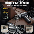 Handheld Car Vacuum Cleaner & Air Blower Cordless – Mini Powerful 12000Pa Suction, Portable Small Hoover, HEPA, Accessories for Interior, PC, Home & Kitchen