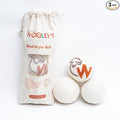 Woolly’s Wool Dryer Balls (Pack Of 3) | 100% Pure New Zealand Wool | Reduces Drying Time up to 40% | Chemical-Free Fabric Softener (3)