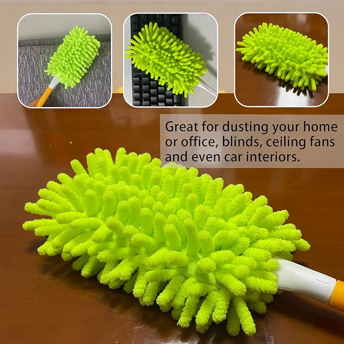 Reusable Duster Refill Compatible with Swiffer Hand Duster - 360 Heavy Duty Dusters Refills - Microfiber Ceiling Fan Duster for Swiffer Dusters Extended Handle, 6 Pack(Handle is Not Included)