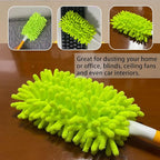 Reusable Duster Refill Compatible with Swiffer Hand Duster - Microfiber Ceiling Fan Duster for Swiffer Dusters Extended Handle - 360 Heavy Duty Dusters Refills, 4 Pack(Handle is Not Included)