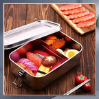 Umigy 4 Pcs Stainless Steel Food Containers 1400ml Metal Bento Lunch Box Stainless Steel Food Storage Containers, Lockable Clips to Leak Proof, Reusable Dishwasher Snack Boxes for Work