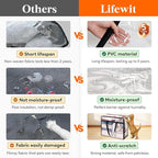 Lifewit 3 Pack Clear Clothes Storage Bags, 40L Plastic Blanket Storage Bag, Vinyl Foldable Moving Bags with Zipper, Closet Organizers and Storage Containers for Bedding, Duvet, Comforter