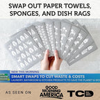 Nordhus Design Swedish Dishcloths,10 Grey Cloths, Made in Sweden - Reusable, Washable Cellulose Cotton Kitchen Cloths - Replace Paper Towels, Wipes, Sponges, Dish Rags