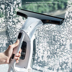 Window Vacuum Squeegee Cordless, Strong Suction Electric Window Cleaner with Water Collection, Window Cleaning Kit with Spray Bottle, Telescopic Pole for Glass Doors, High Window, Tile, Car