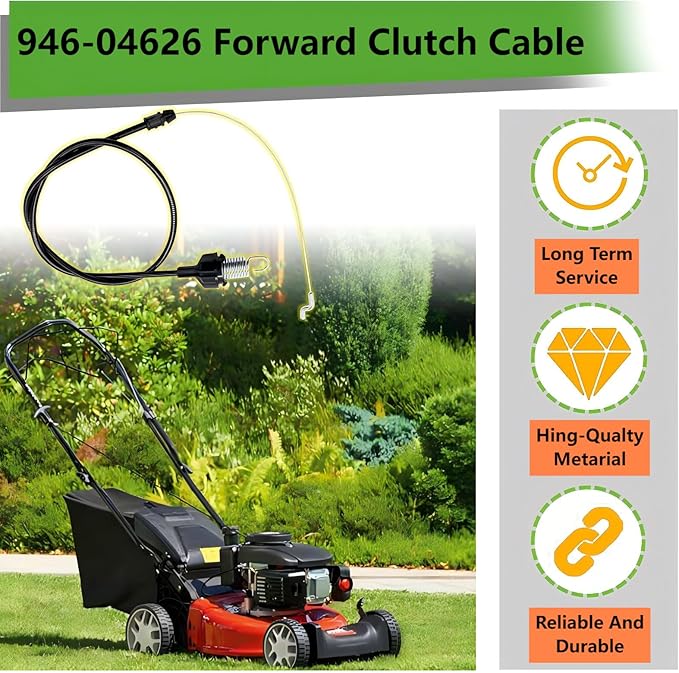 746-04626 731-05385 Forward Clutch Cable Replacement fits MTD 946-04626 Troy-Bilt Bolens Ranger Yard Machines Tillers