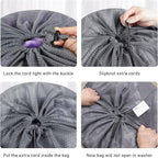 Polecasa Heavy Duty Large Mesh Laundry Bag with ID Tag and Locking Drawstring Closure - 24 x 36 inches - Laundry Hamper Liner, Washable Laundry Bags for Travel, Sports, Dorms (Grey)