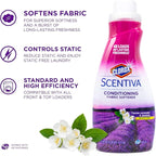 Clorox Scentiva Liquid Laundry Fabric Softener, Tuscan Lavender & Jasmine Scent - Bleach-Free Fabric Conditioner with Great Smell, 41 Fl Oz