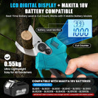 ANBULL 2-in-1 Pole Pruning Shears Cordless, 1.6" Cutting Diameter Cordless Pruner with 15.3FT Reach Extension Pole, Brushless Motor, 2×21V 4.0Ah Battery Powered Pole Pruner for Tree Trimming Garden