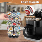 BLACKSMITH FAMILY 40 Pods Capacity Very Easy Assembly K Cup Holders,K Cup Holder, K Cups Holder,K Cup Carousel, Coffee Pods Holder Storage Organizer Stand