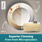 Jungle Culture Eco Sponge Set of 4 • Eco Friendly Natural Dishwashing Sponges • Non-Scratch, Biodegradable & Durable • Double Sided Loofah Kitchen Scourer • Compostable & Reusable Washing Up Sponges