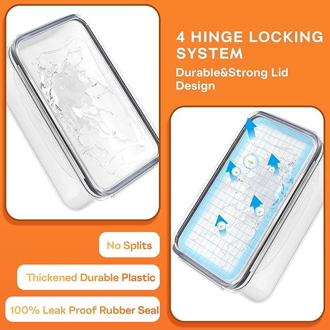 52 PCS Food Storage Containers with Lids Airtight (26 Containers & 26 Lids), Plastic Storage Meal Prep Container-Stackable 100% Leakproof & BPA-Free Organization and Storage Set, Lunch Containers