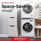 Bartnelli Extra Wide Pro Ironing Board 19x48 Ironing Surface with Iron Rest, Cord Holder, Shelf and 4 Layer Heat Resistant Cover and Pad