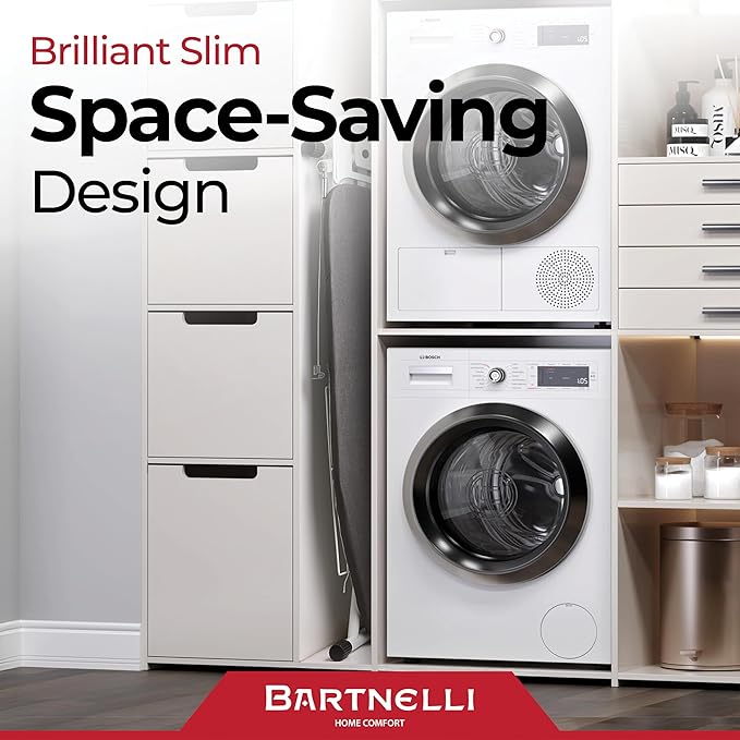 Bartnelli Extra Wide Pro Ironing Board 19x48 Ironing Surface with Iron Rest, Cord Holder, Shelf and 4 Layer Heat Resistant Cover and Pad